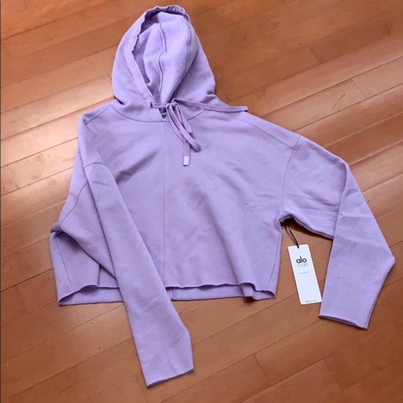 NWT Alo Edge Hoodie Cool Comfort Ultraviolet - Picture 2 of 6